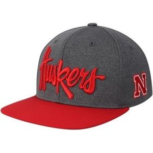 Nebraska Adidas Football Snapback Hat NWT